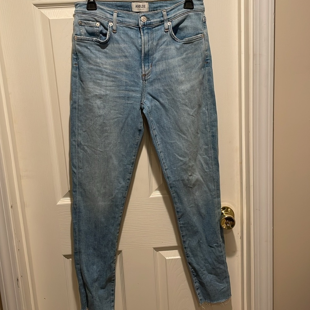 Agolde Sophie crop high waisted skinny jeans